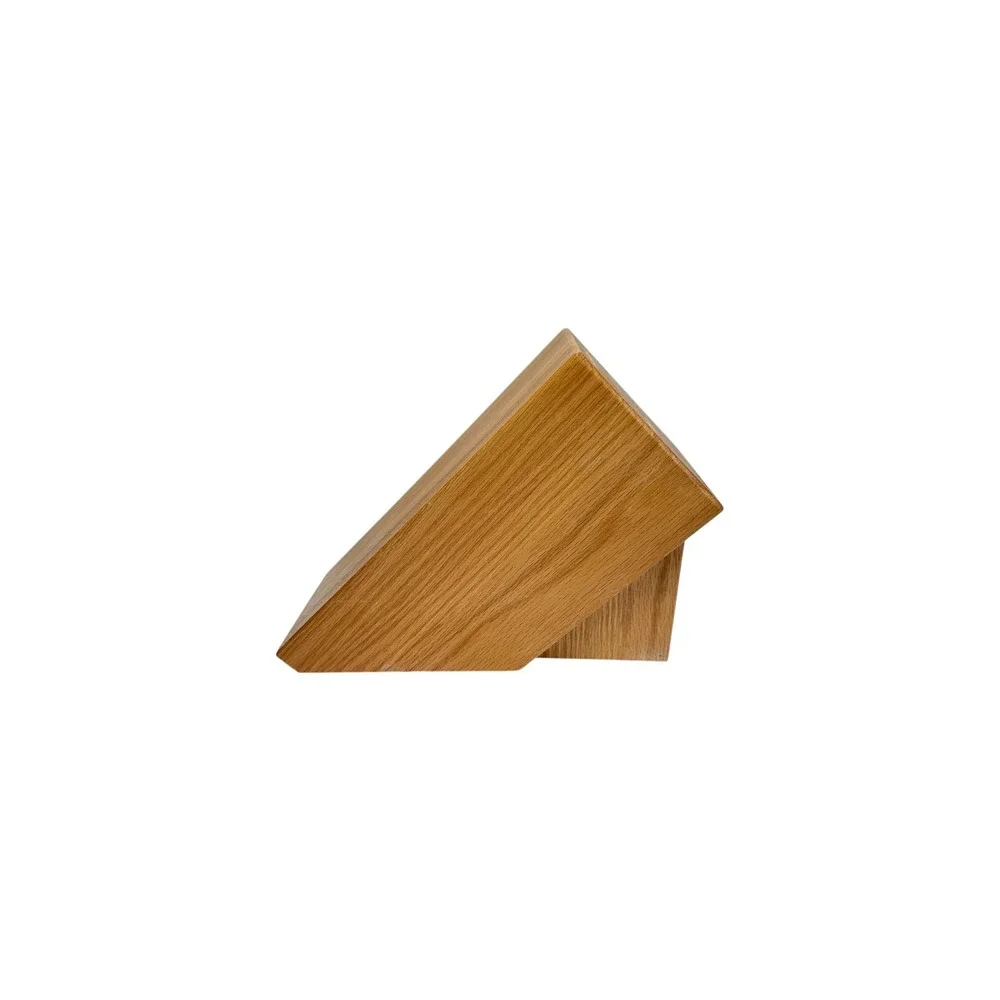 Cutco 5 Slot Oak Wood Knife Block Kitchen Storage Brown Good Made in USA‎